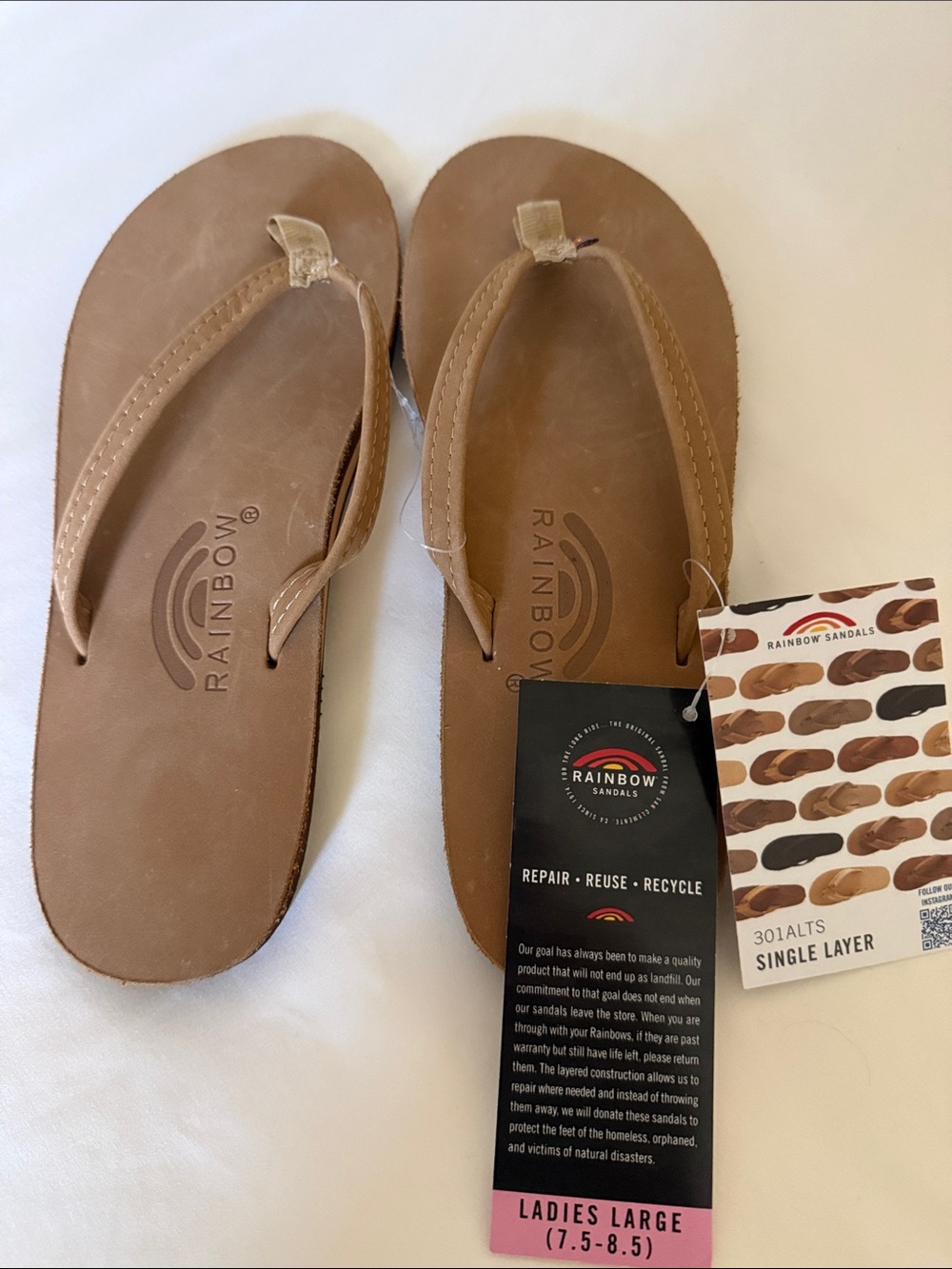 NWT Rainbow Sandals 301ALTS Single Layer